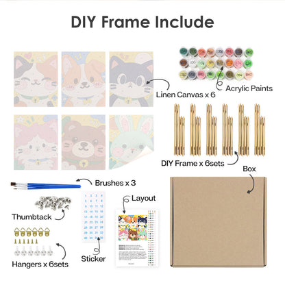 Bright Cute Pet Faces mini paint by numbers – image 18