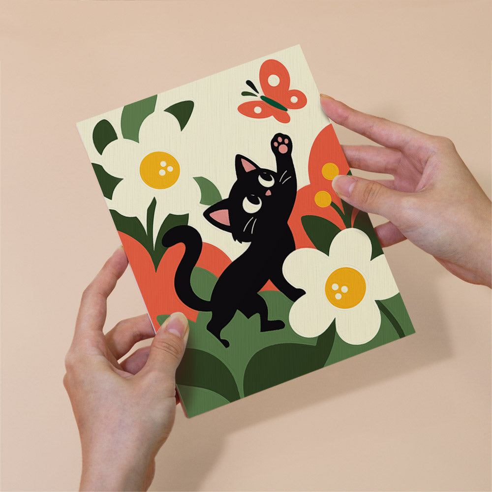 Black Cats in Bloom mini paint by numbers – image 6
