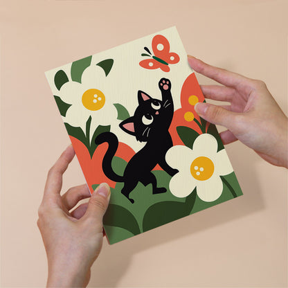Black Cats in Bloom mini paint by numbers – image 6