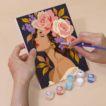 Lush Floral Beauty Portraits mini paint by numbers – image 5