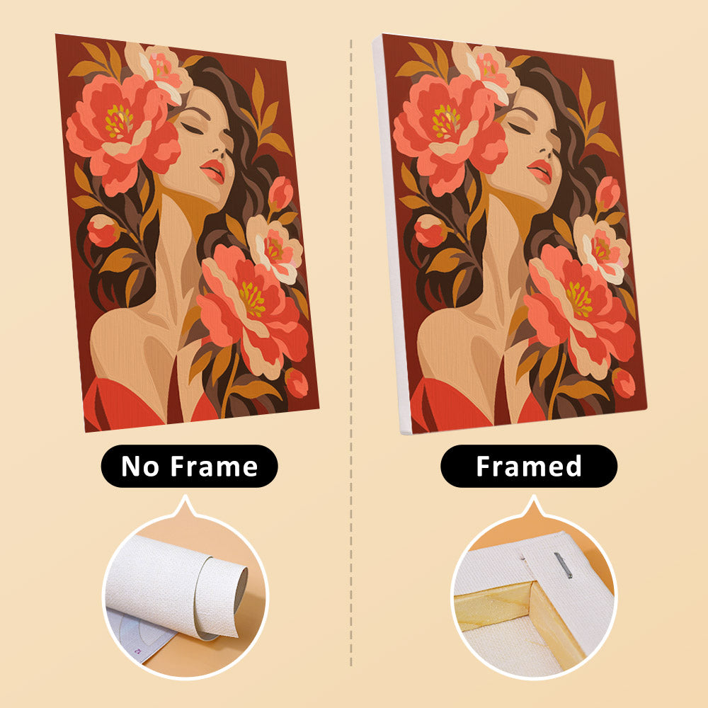 Lush Floral Beauty Portraits mini paint by numbers – image 13
