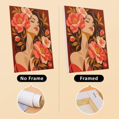 Lush Floral Beauty Portraits mini paint by numbers – image 13