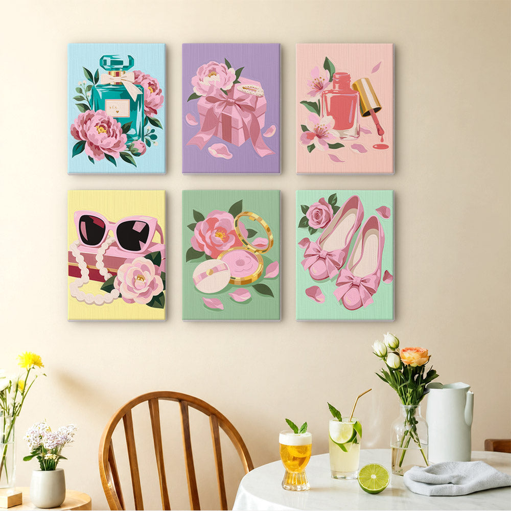 Pink Glamour Accessories mini paint by numbers – image 14