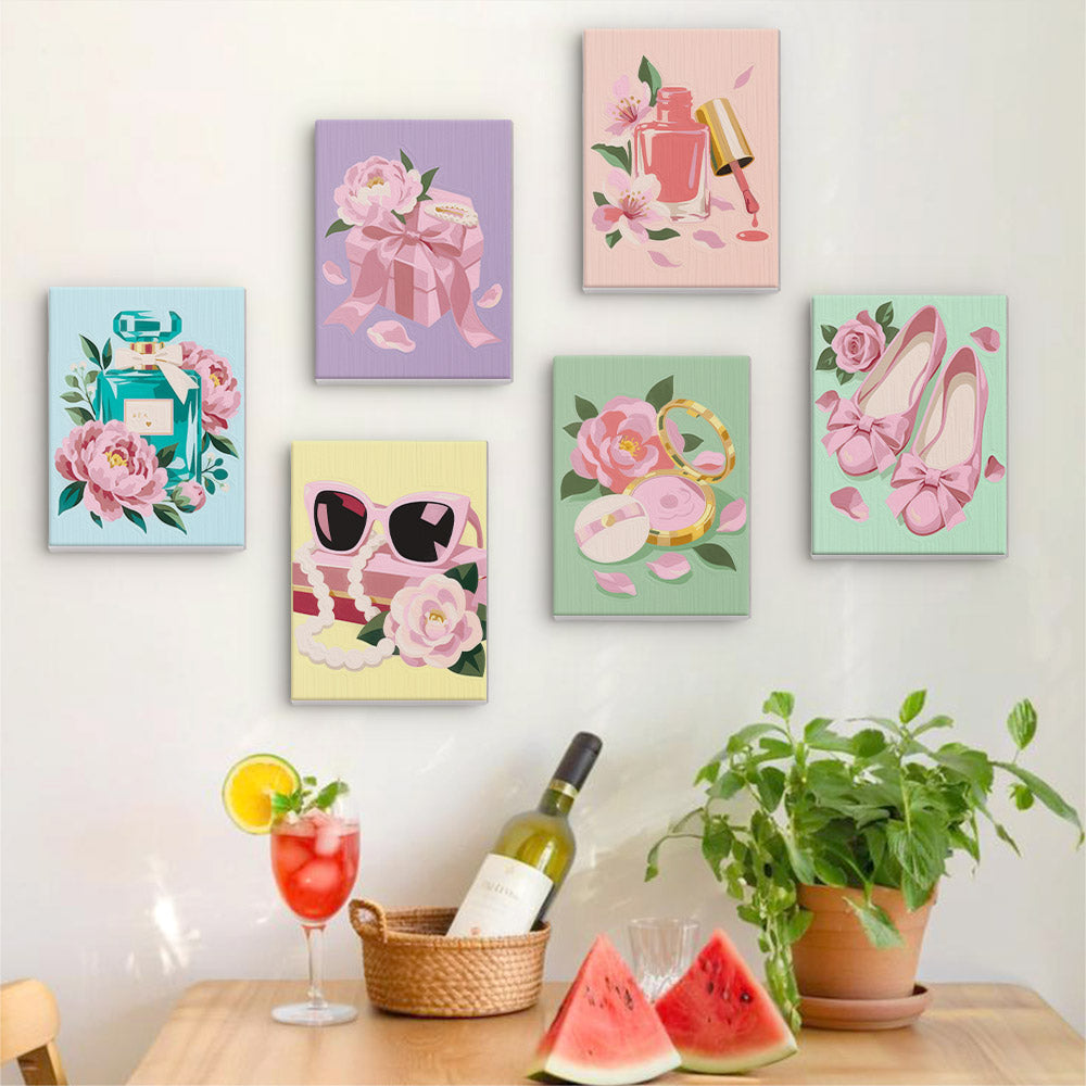 Pink Glamour Accessories mini paint by numbers – image 17