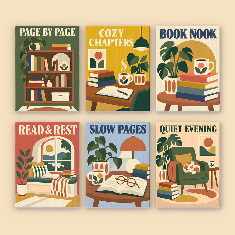 Cozy Reading Nook Posters mini paint by numbers – image 8