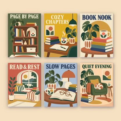Cozy Reading Nook Posters mini paint by numbers – image 8