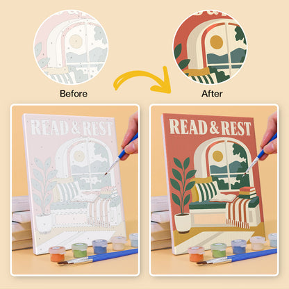 Cozy Reading Nook Posters mini paint by numbers – image 10