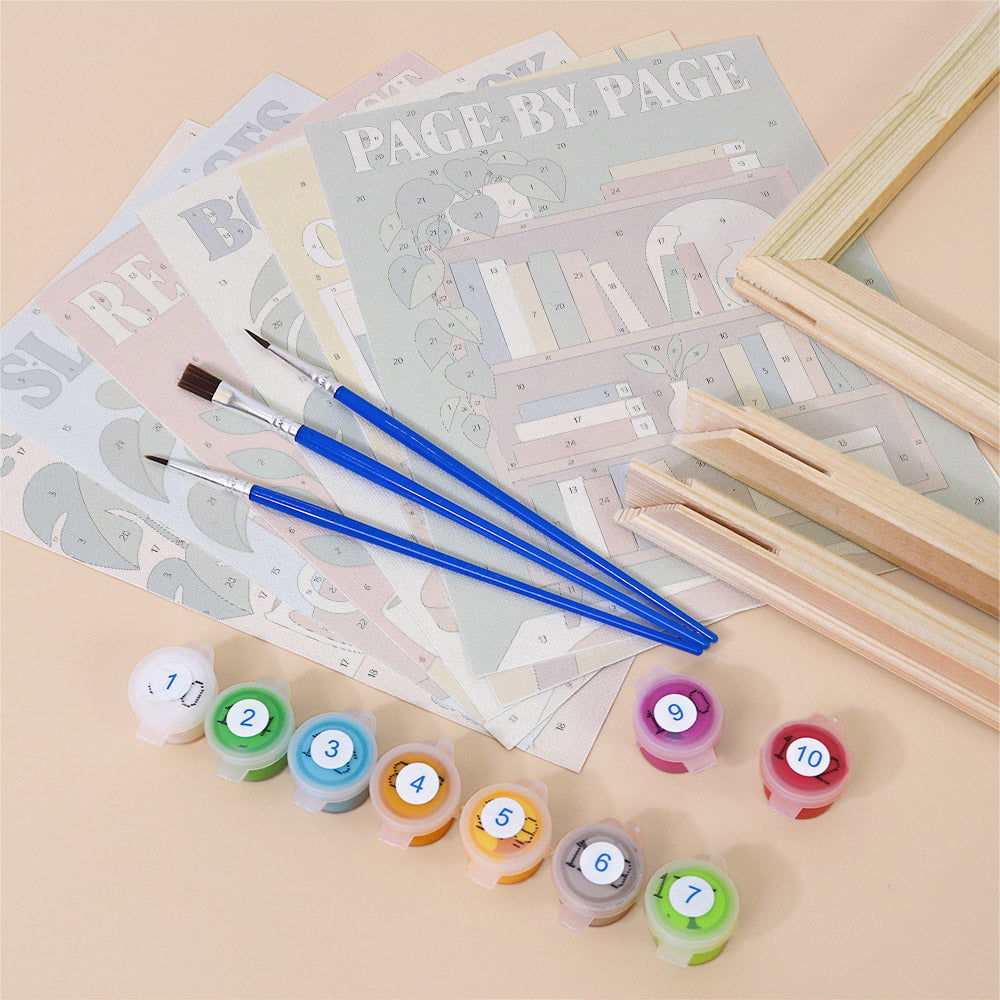 Cozy Reading Nook Posters mini paint by numbers – image 11