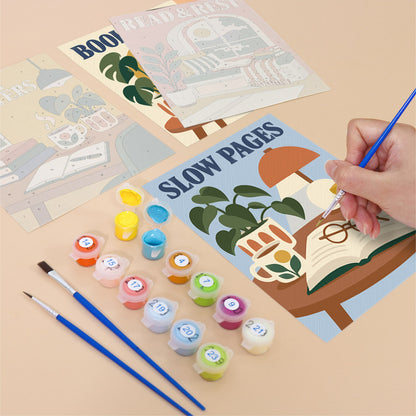 Cozy Reading Nook Posters mini paint by numbers – image 12