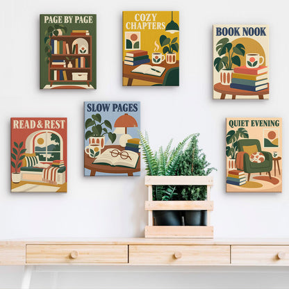 Cozy Reading Nook Posters mini paint by numbers – image 15