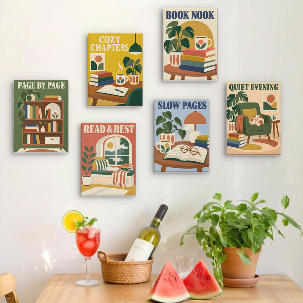 Cozy Reading Nook Posters mini paint by numbers – image 17