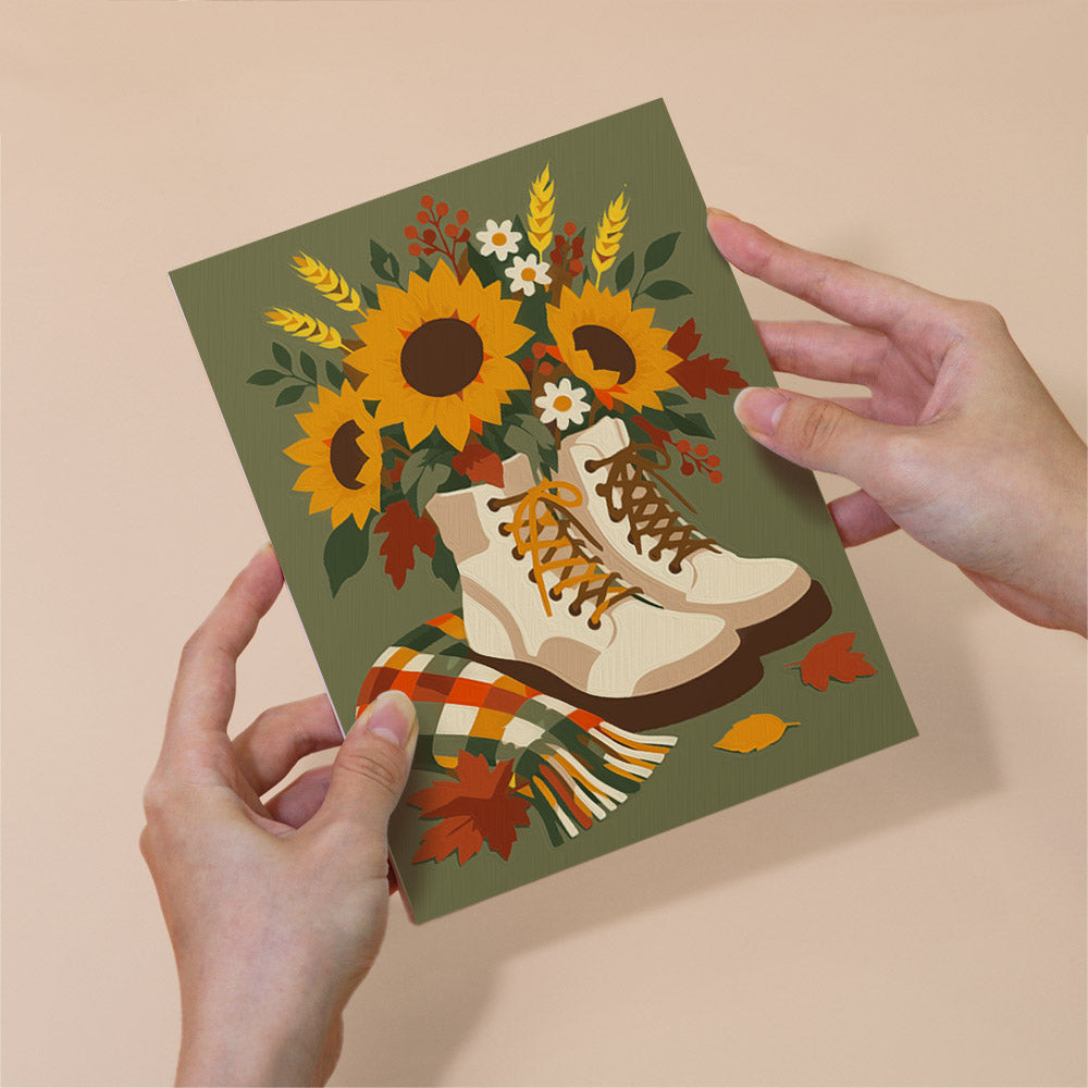 Flower Filled Boots mini paint by numbers – image 6