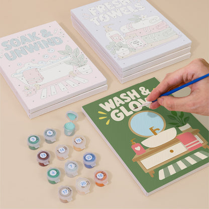 Pastel Bathroom Routine Posters mini paint by numbers – image 4