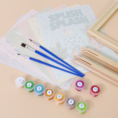 Pastel Bathroom Routine Posters mini paint by numbers – image 11