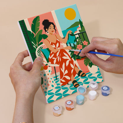 Modern Women at Leisure mini paint by numbers – image 5