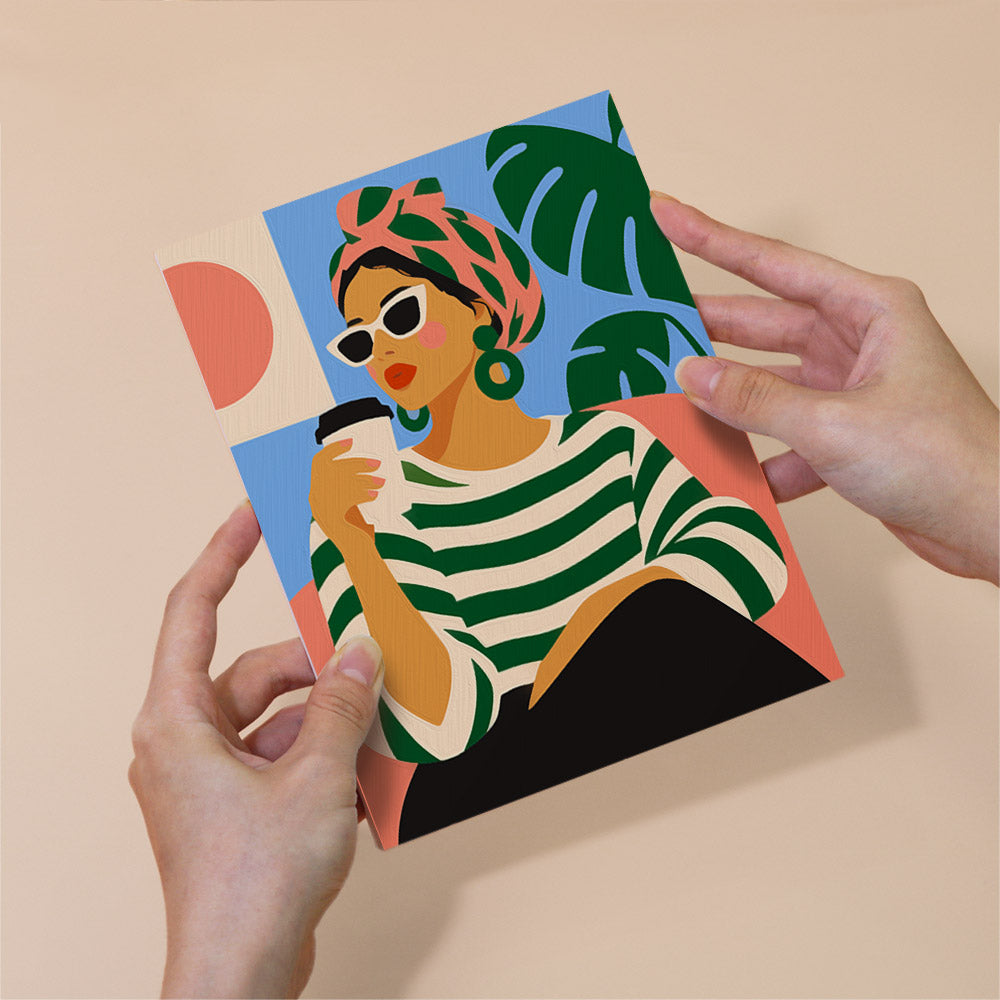 Modern Women at Leisure mini paint by numbers – image 6