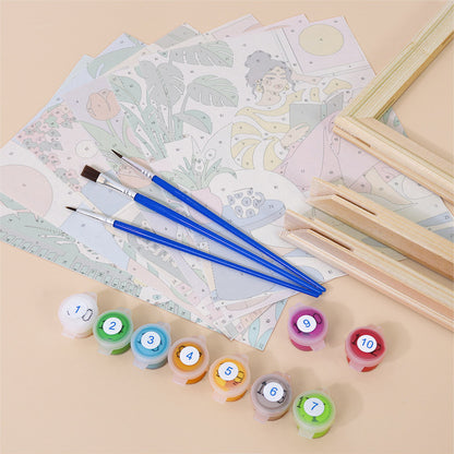 Modern Women at Leisure mini paint by numbers – image 11