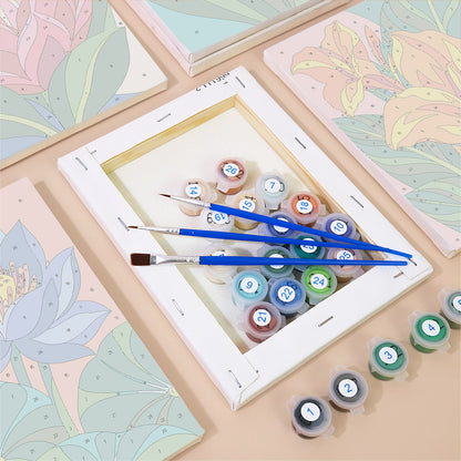 Protea, Orchid and Anthurium mini paint by numbers – image 2