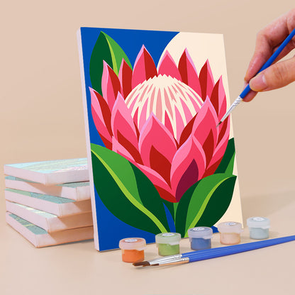 Protea, Orchid and Anthurium mini paint by numbers – image 3