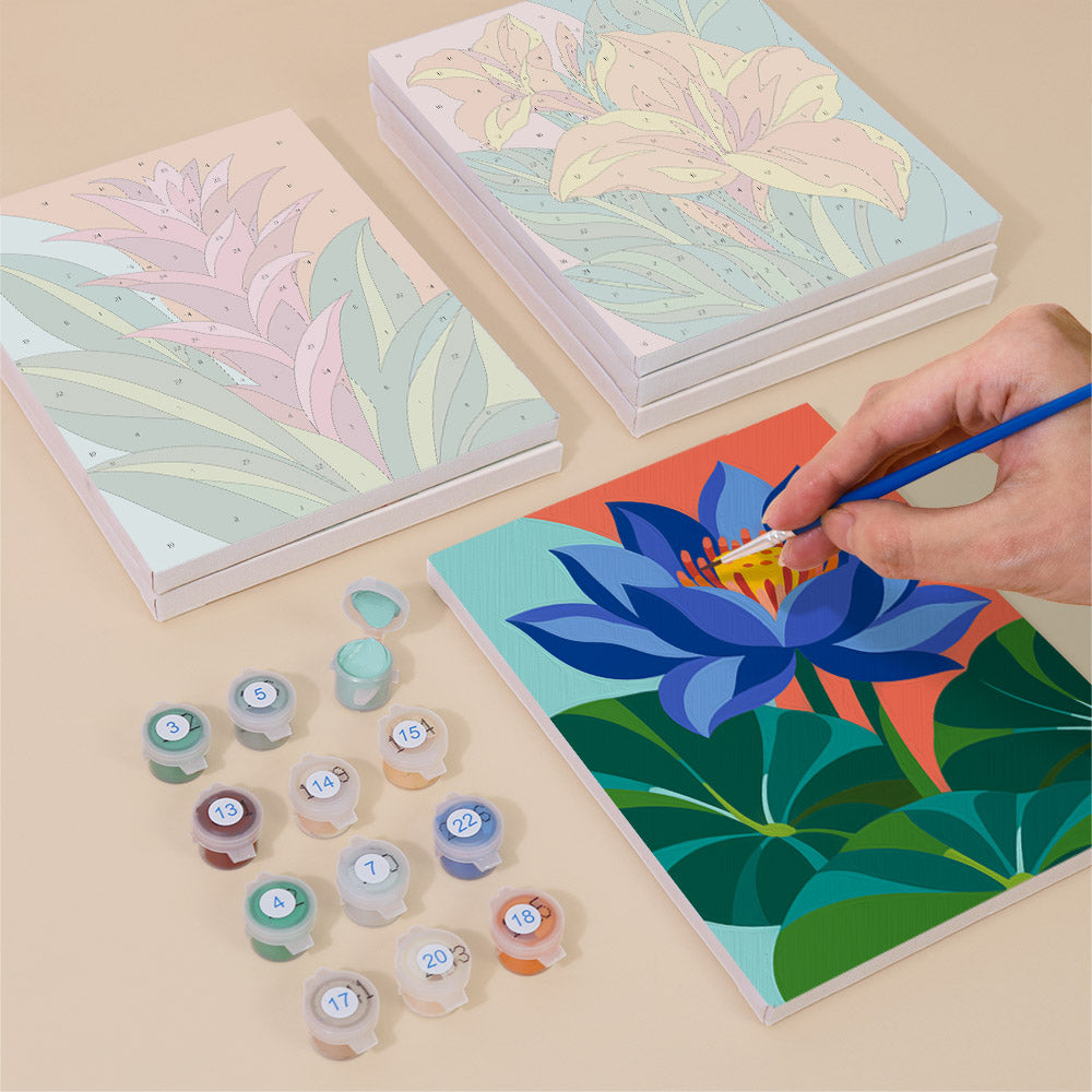 Protea, Orchid and Anthurium mini paint by numbers – image 4
