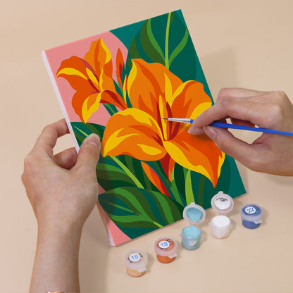 Protea, Orchid and Anthurium mini paint by numbers – image 5