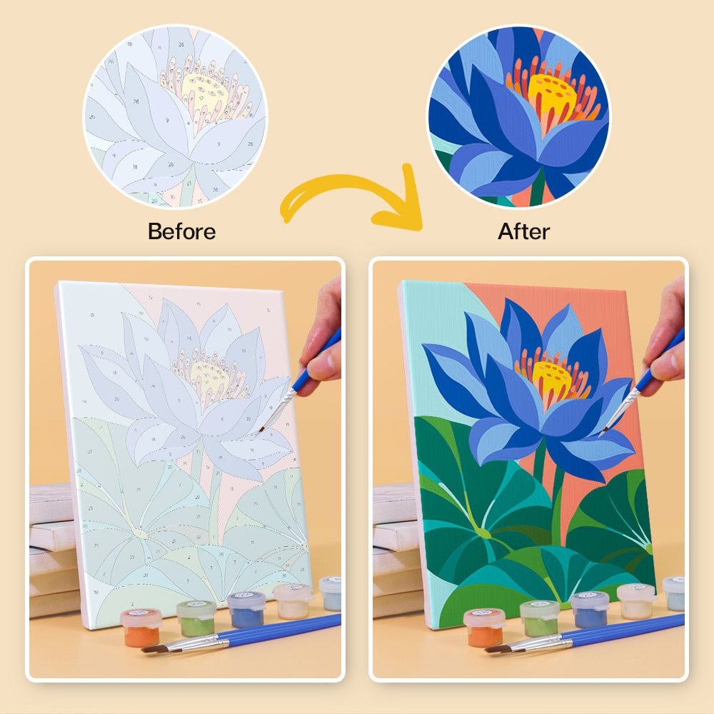 Protea, Orchid and Anthurium mini paint by numbers – image 10