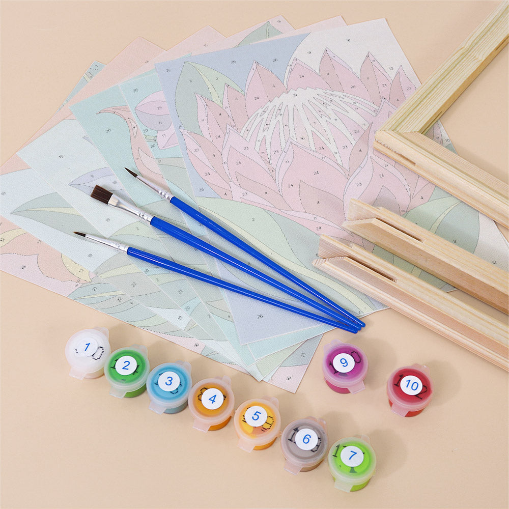 Protea, Orchid and Anthurium mini paint by numbers – image 11