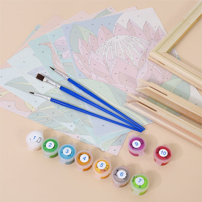 Protea, Orchid and Anthurium mini paint by numbers – image 11