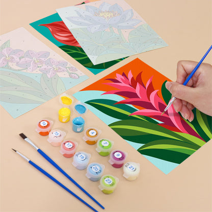 Protea, Orchid and Anthurium mini paint by numbers – image 12
