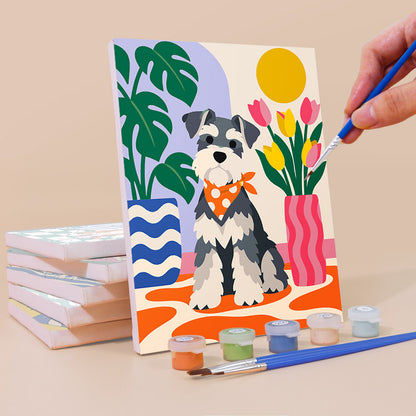 Dalmatian and Frenchie at Home mini paint by numbers – image 3