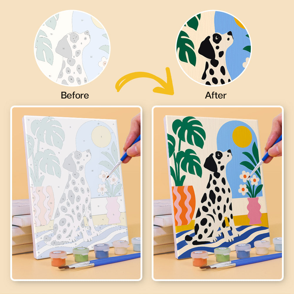 Dalmatian and Frenchie at Home mini paint by numbers – image 10