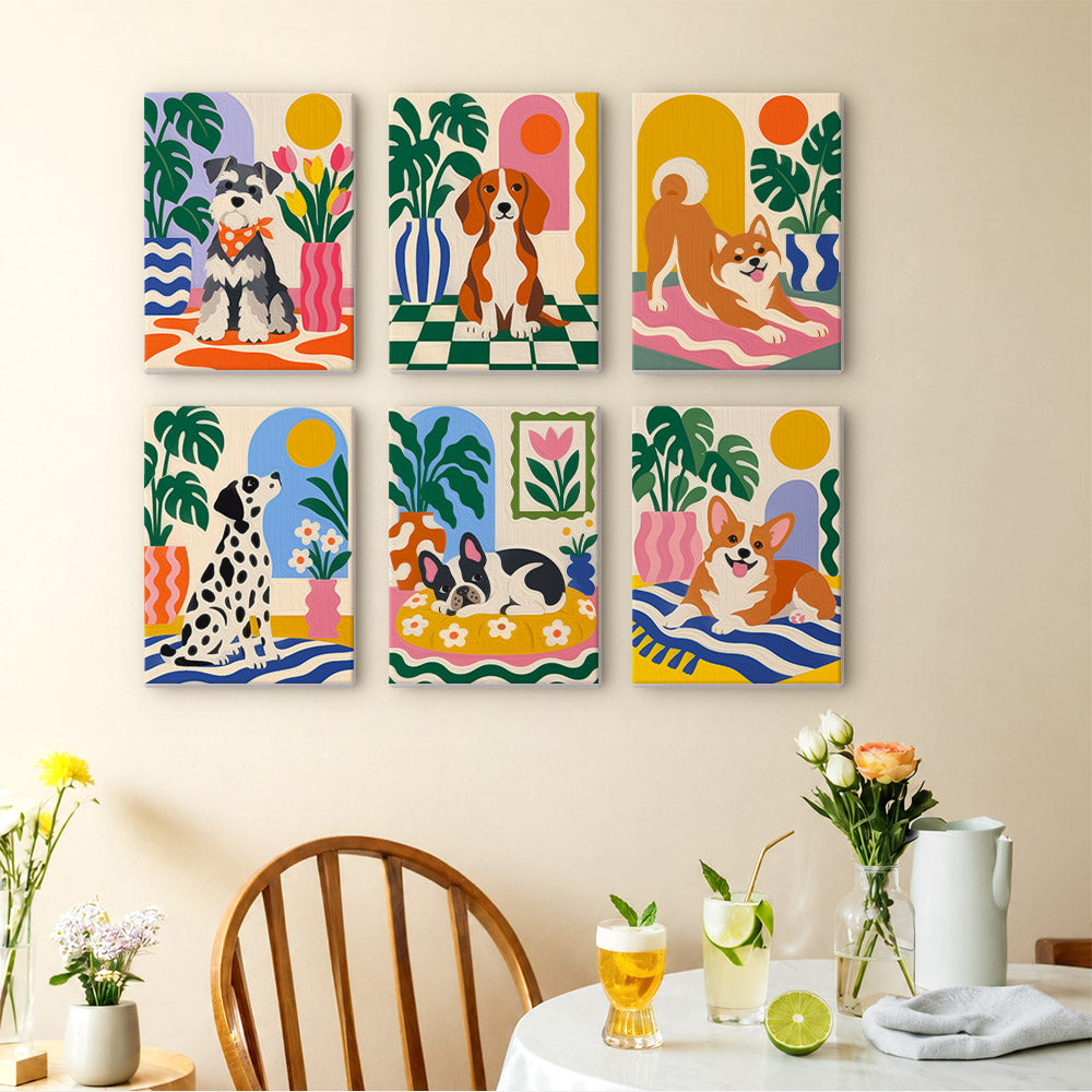 Dalmatian and Frenchie at Home mini paint by numbers – image 14