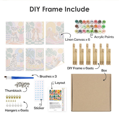 Dalmatian and Frenchie at Home mini paint by numbers – image 18