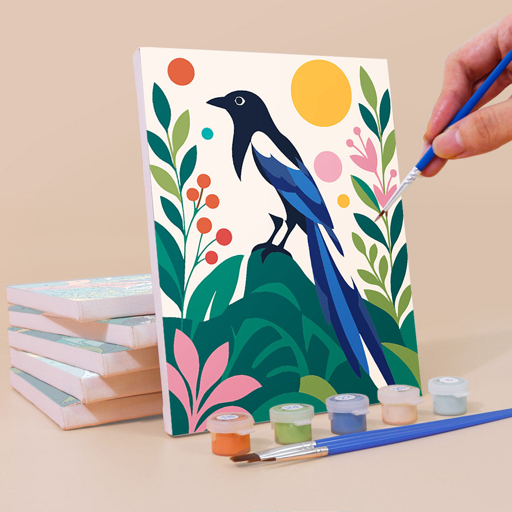 Hoopoe, Macaw and Spoonbill mini paint by numbers – image 3