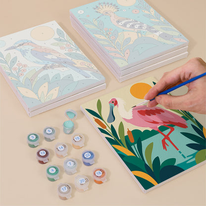 Hoopoe, Macaw and Spoonbill mini paint by numbers – image 4