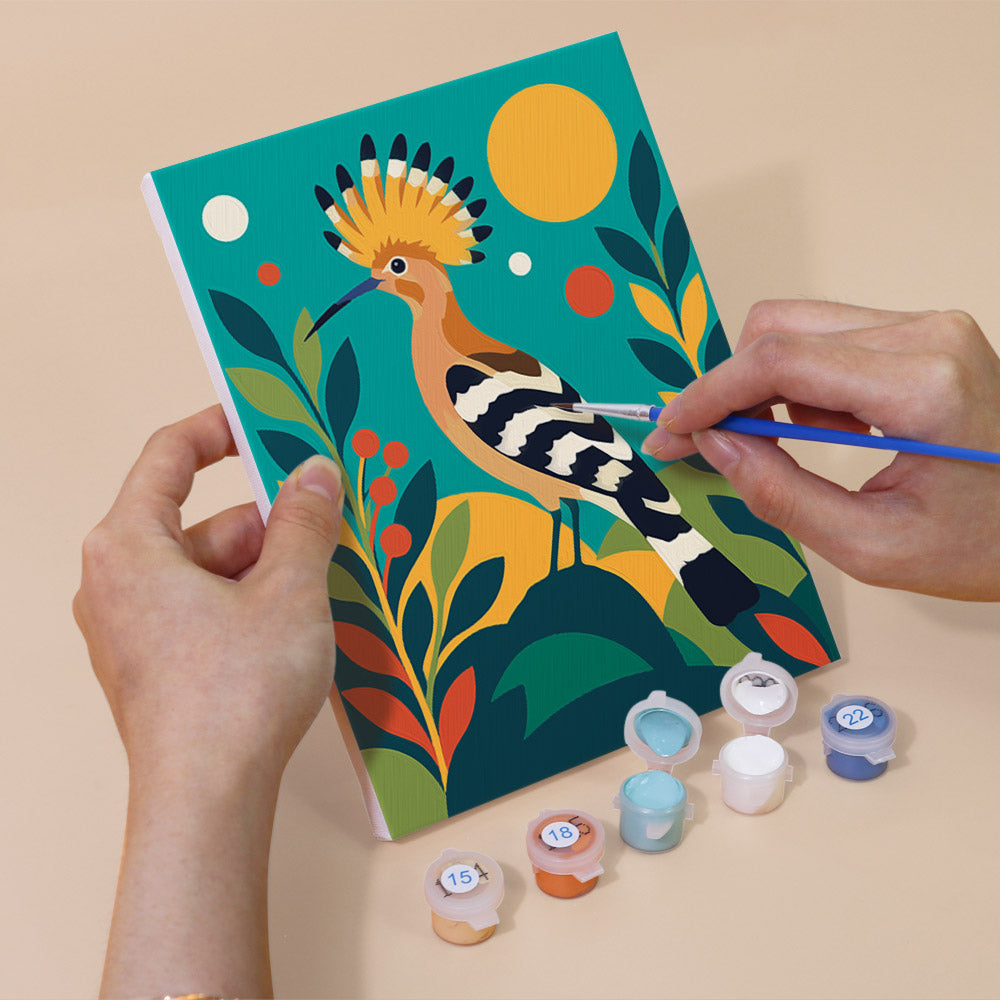 Hoopoe, Macaw and Spoonbill mini paint by numbers – image 5