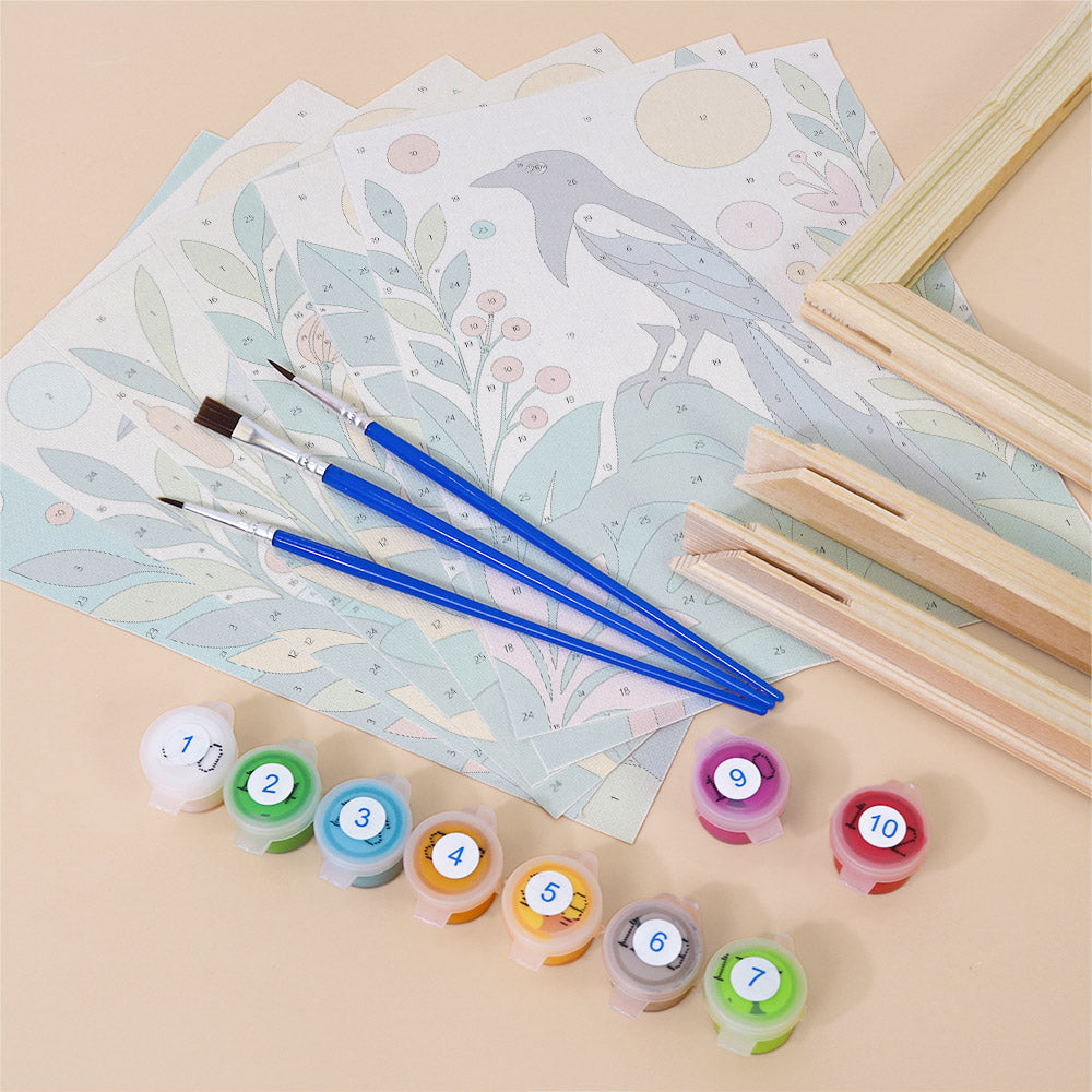 Hoopoe, Macaw and Spoonbill mini paint by numbers – image 11