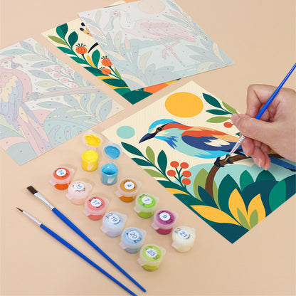 Hoopoe, Macaw and Spoonbill mini paint by numbers – image 12