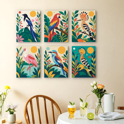 Hoopoe, Macaw and Spoonbill mini paint by numbers – image 14