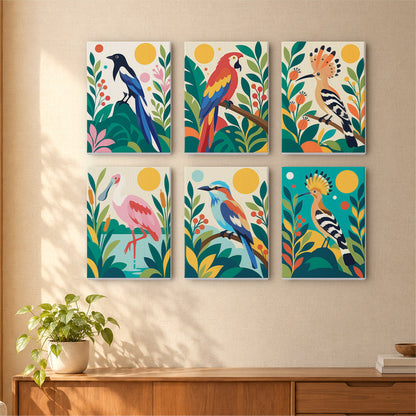 Hoopoe, Macaw and Spoonbill mini paint by numbers – image 16