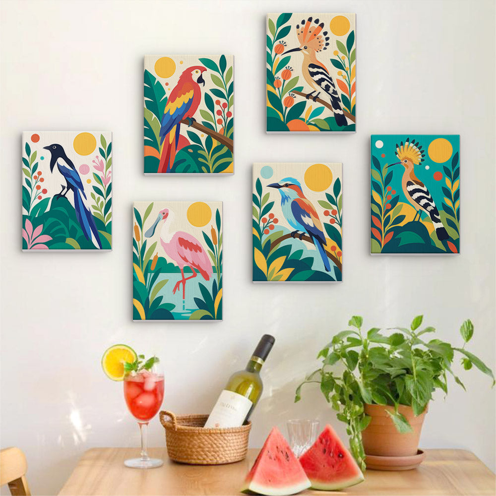 Hoopoe, Macaw and Spoonbill mini paint by numbers – image 17