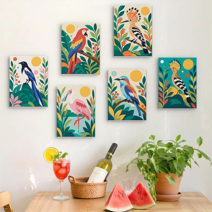 Hoopoe, Macaw and Spoonbill mini paint by numbers – image 17