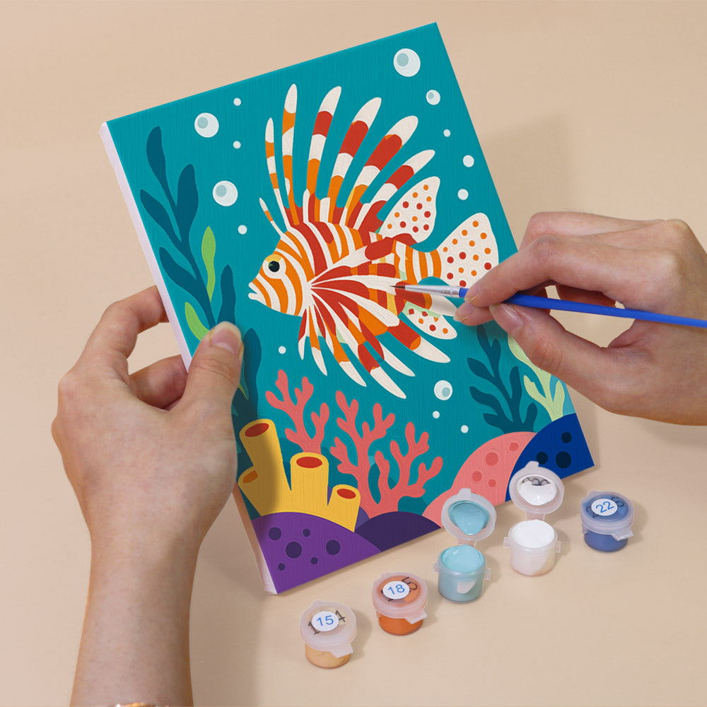 Playful Coral Reef Creatures mini paint by numbers – image 5