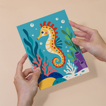 Playful Coral Reef Creatures mini paint by numbers – image 6