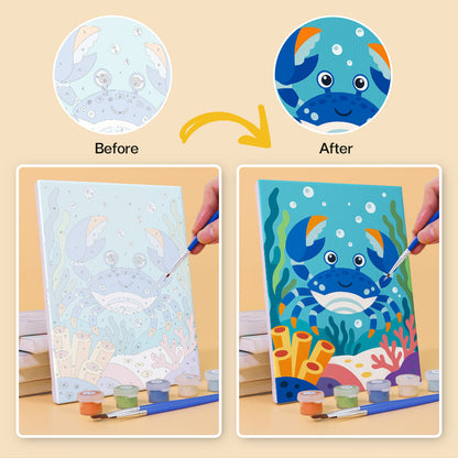 Playful Coral Reef Creatures mini paint by numbers – image 10