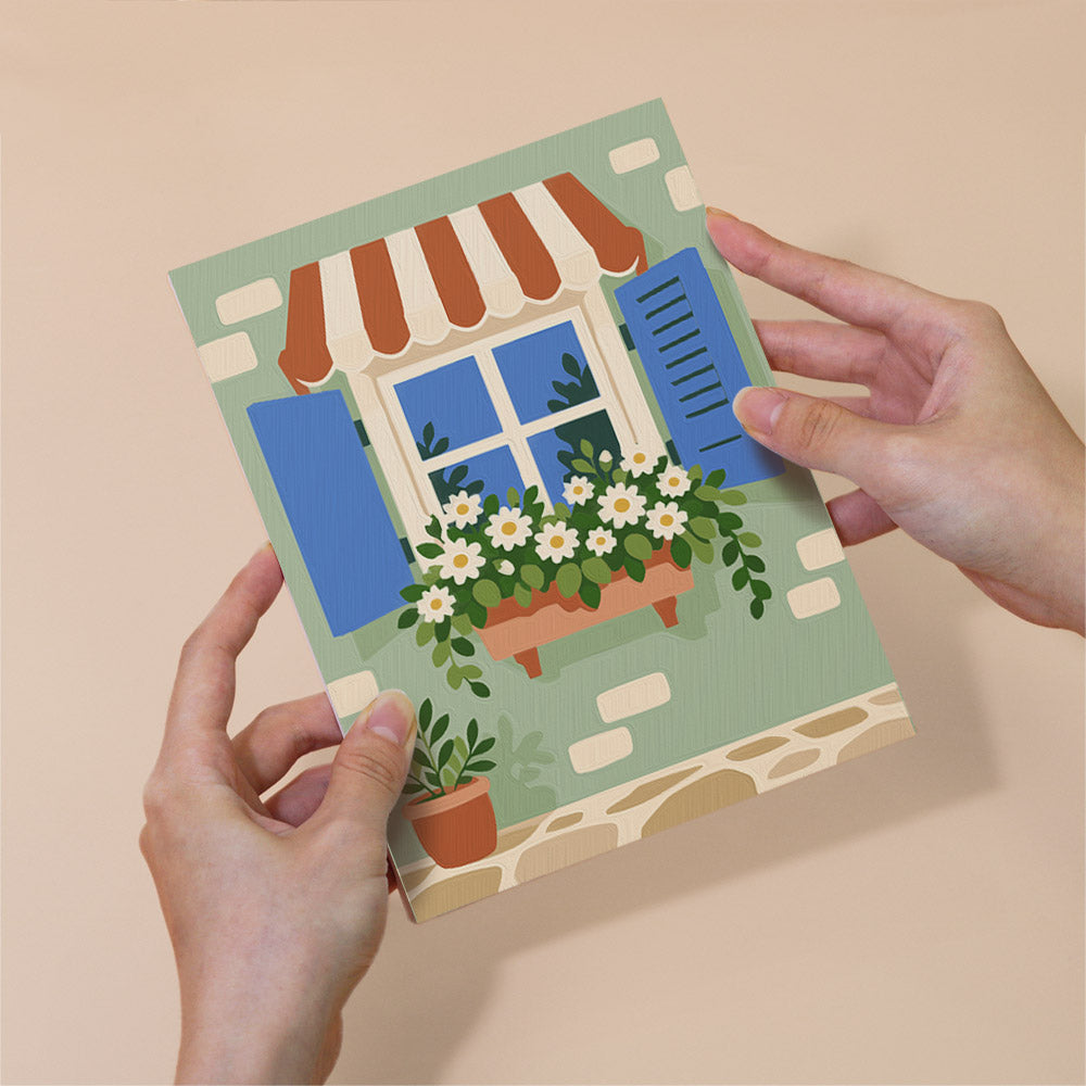 Flower Filled European Windows mini paint by numbers – image 6