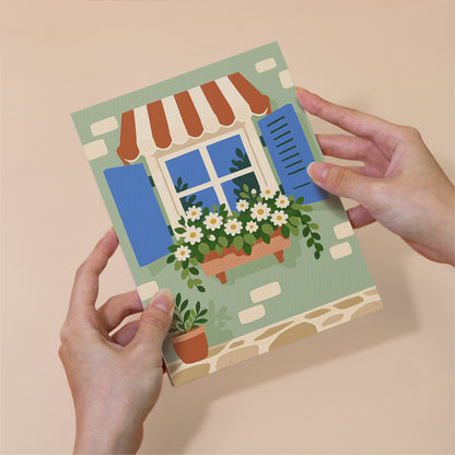 Flower Filled European Windows mini paint by numbers – image 6