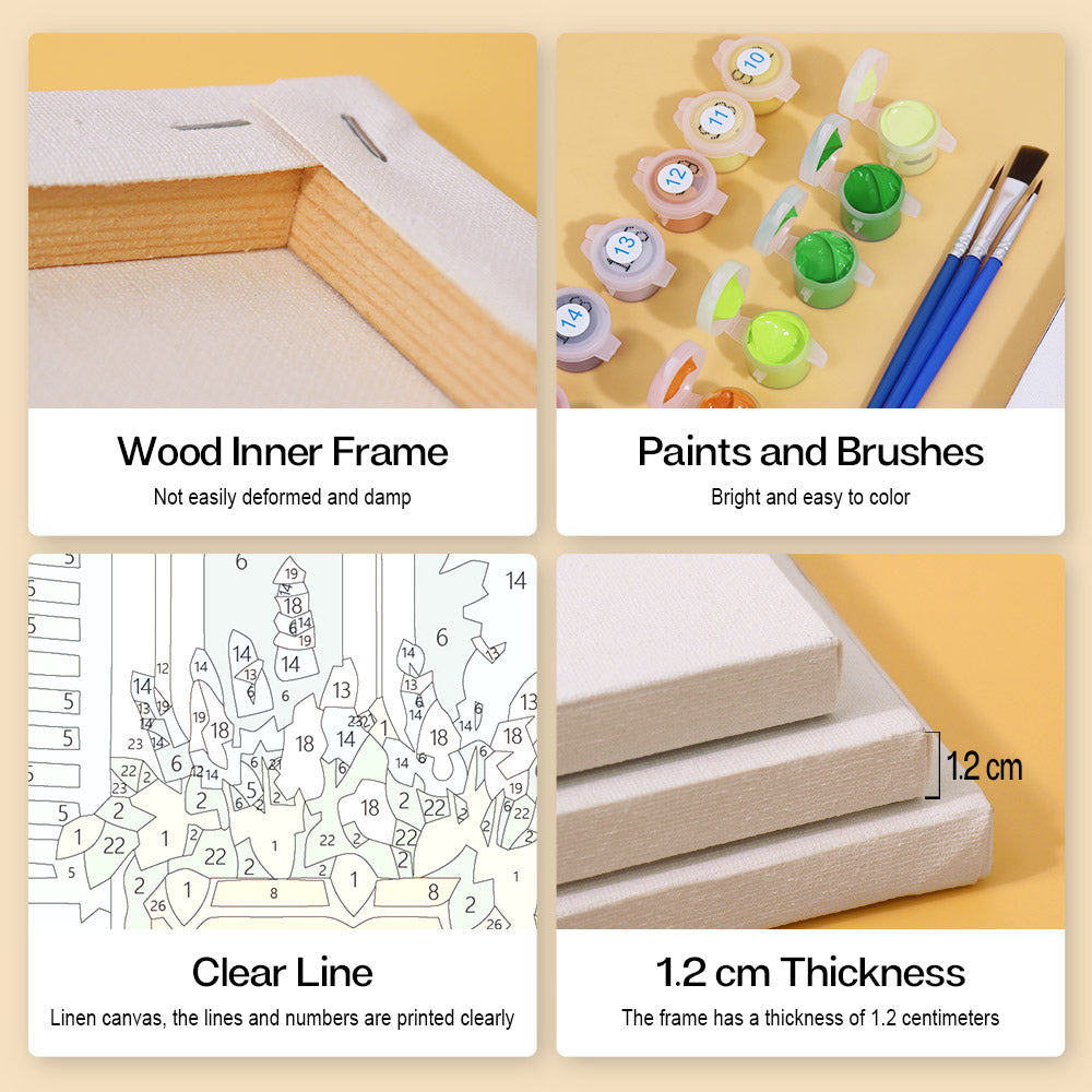 Flower Filled European Windows mini paint by numbers – image 9