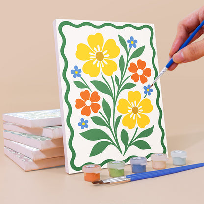 Scalloped Folk Floral mini paint by numbers – image 3