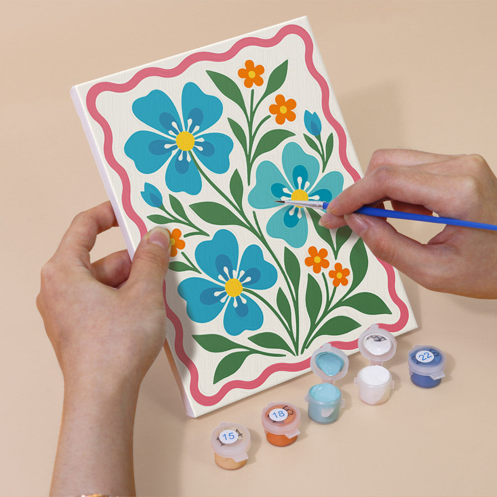 Scalloped Folk Floral mini paint by numbers – image 5